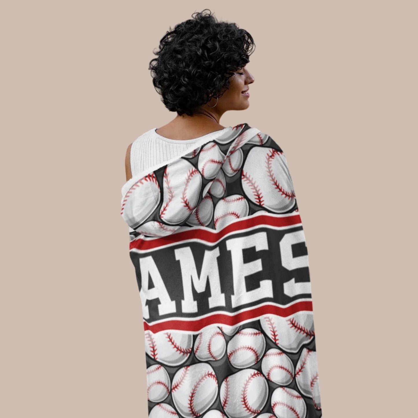 Personalized Basketball Hooded Blanket With Custom Name And Number-22