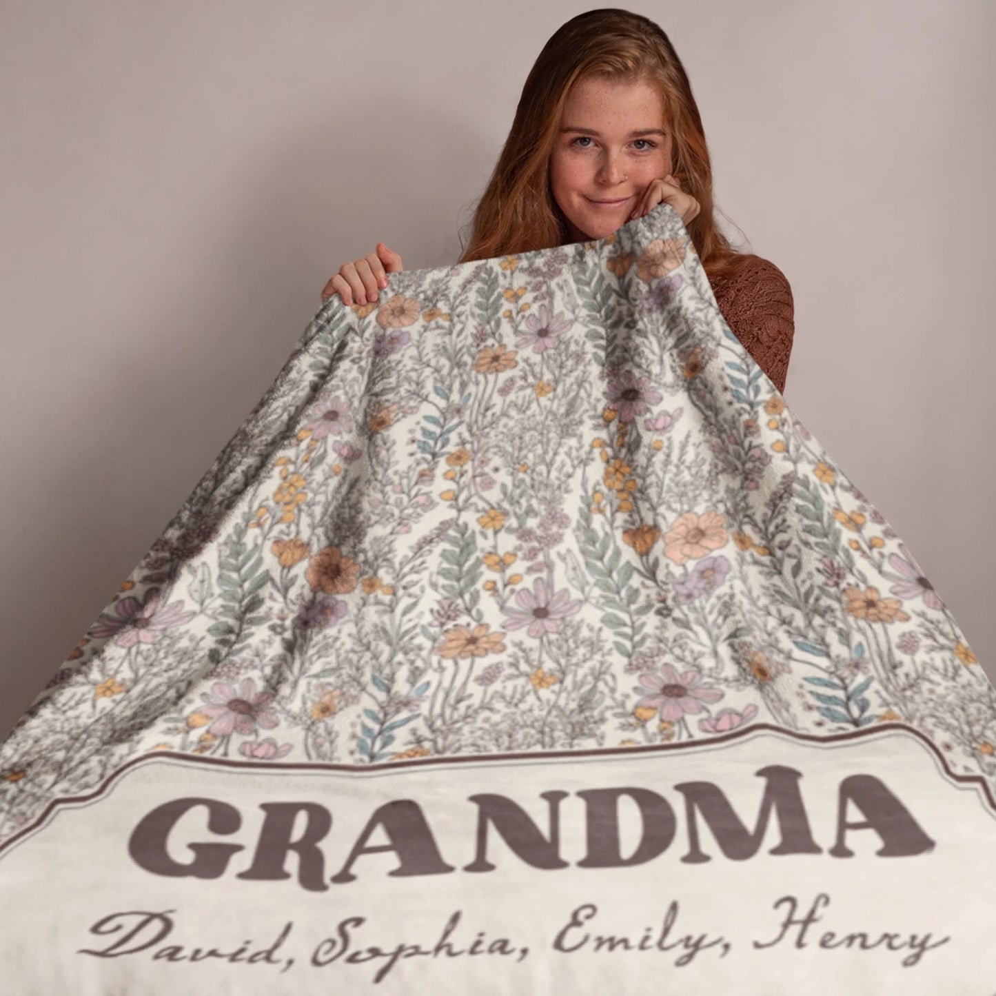 Personalized Cheer Team Blanket – Custom Name Senior Cheerleading Blanket_