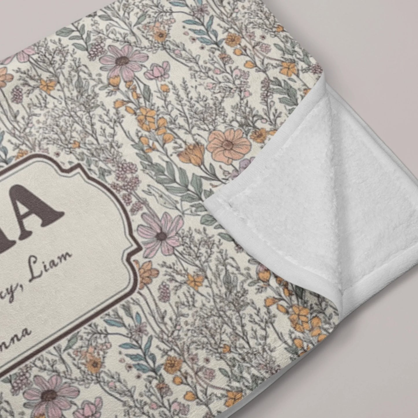 Personalized Woodland Animal Baby Blanket with Custom Name-1