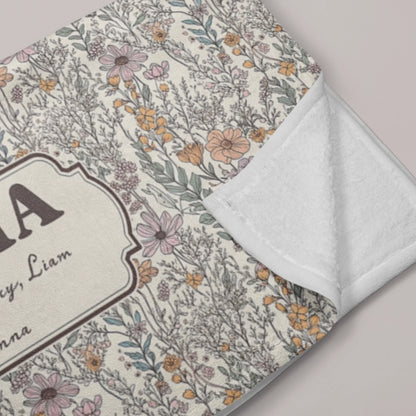 Personalized Woodland Animal Baby Blanket with Custom Name-1