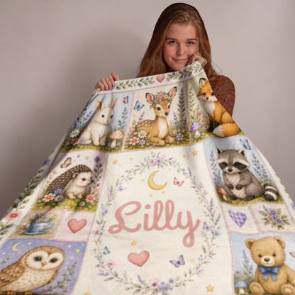 Personalized Cheer Team Blanket – Custom Name Senior Cheerleading Blanket_