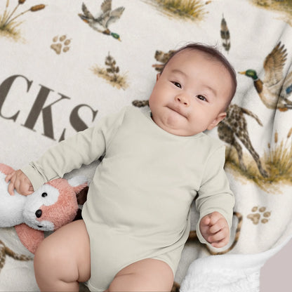Personalized Woodland Animal Baby Blanket with Custom Name-11