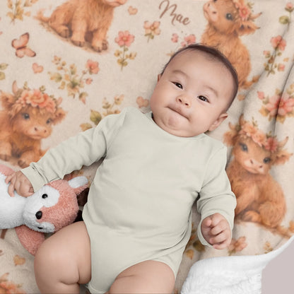 Personalized Woodland Animal Baby Blanket with Custom Name-11