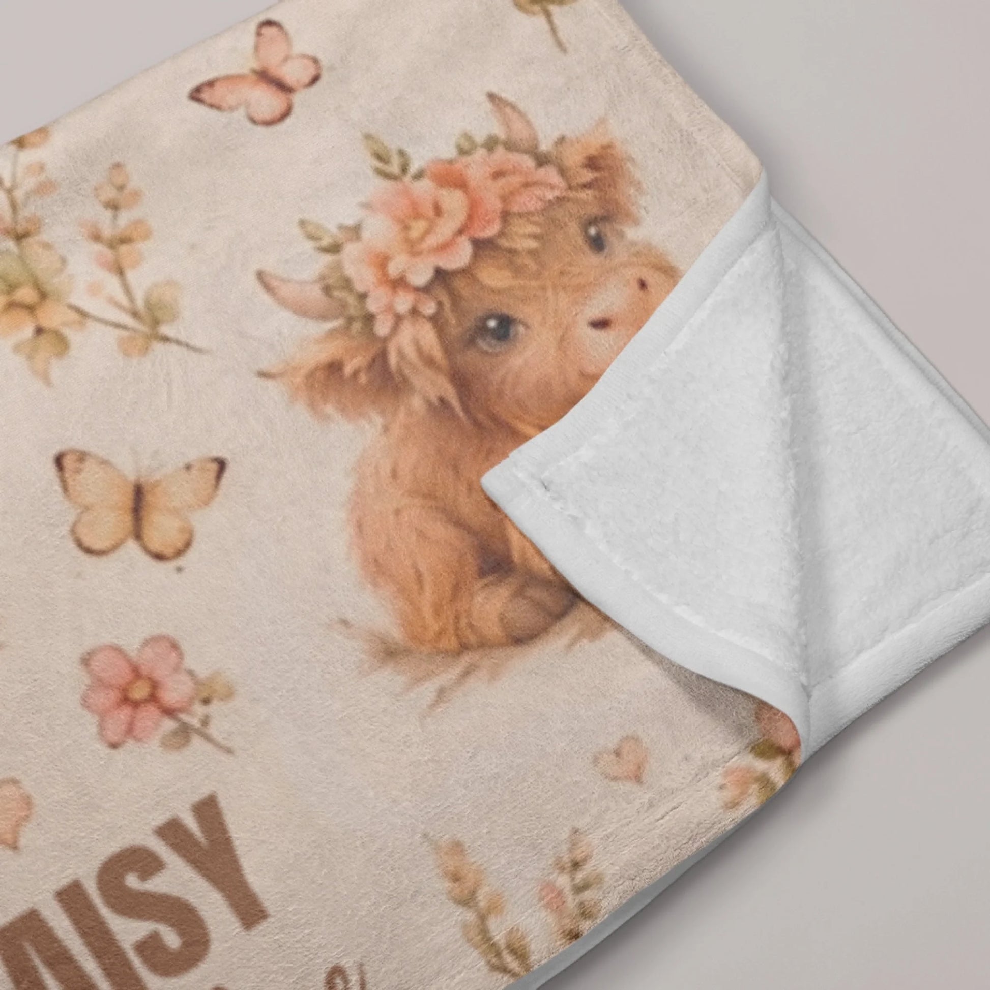 Personalized Woodland Animal Baby Blanket with Custom Name-1