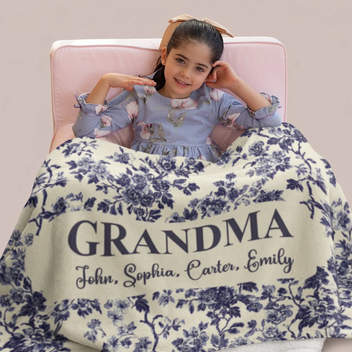 Personalized Cheer Team Blanket – Custom Name Senior Cheerleading Blanket-1