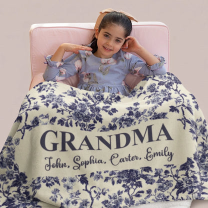 Personalized Cheer Team Blanket – Custom Name Senior Cheerleading Blanket-1