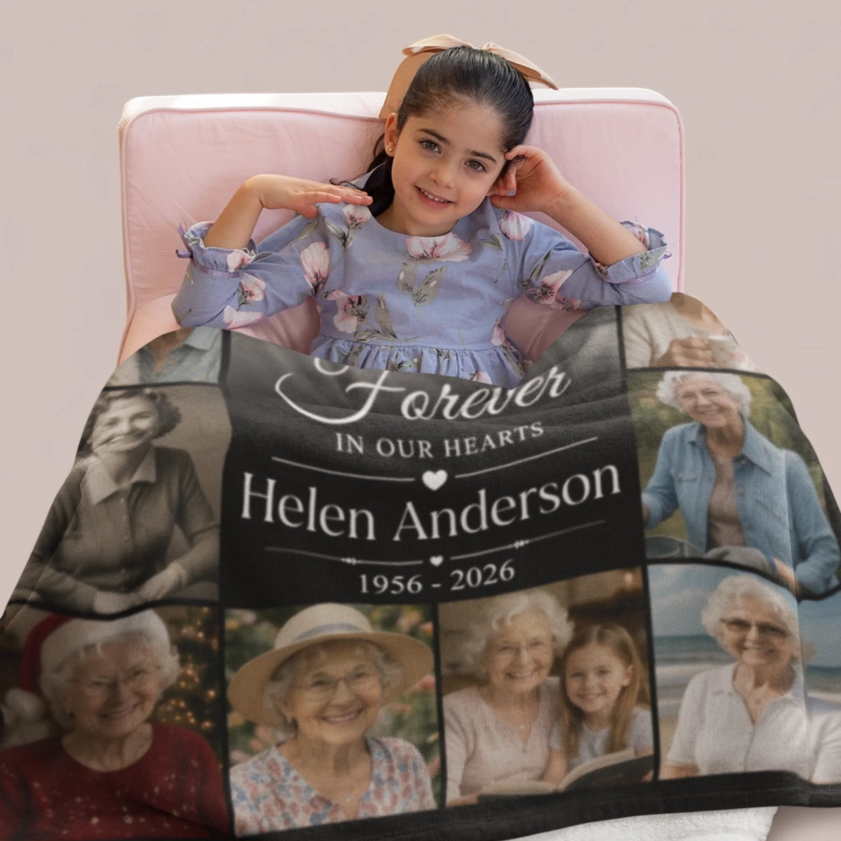Personalized Cheer Team Blanket – Custom Name Senior Cheerleading Blanket-1