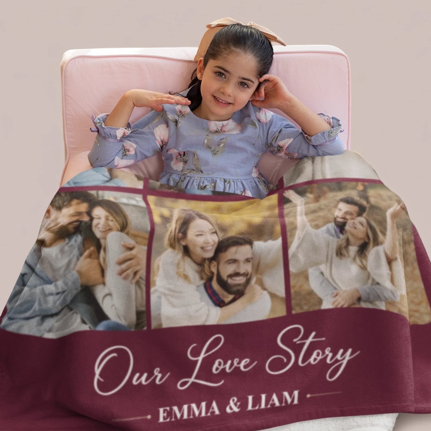 Personalized Cheer Team Blanket – Custom Name Senior Cheerleading Blanket-1