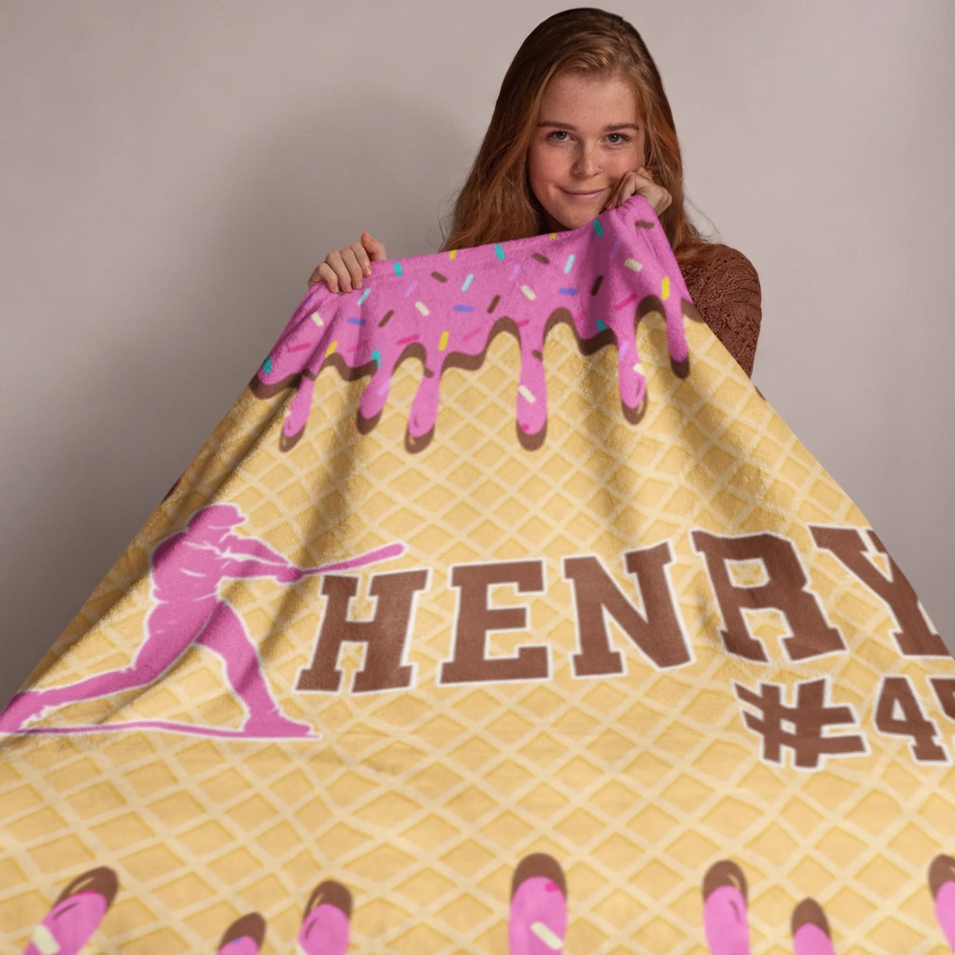 Personalized Cheer Team Blanket – Custom Name Senior Cheerleading Blanket_