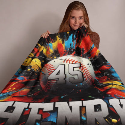 Personalized Cheer Team Blanket – Custom Name Senior Cheerleading Blanket_