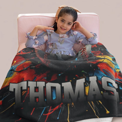 Personalized Cheer Team Blanket – Custom Name Senior Cheerleading Blanket-1