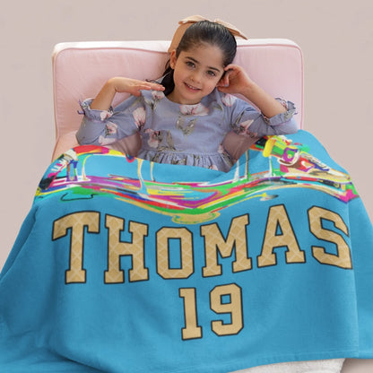 Personalized Cheer Team Blanket – Custom Name Senior Cheerleading Blanket-1