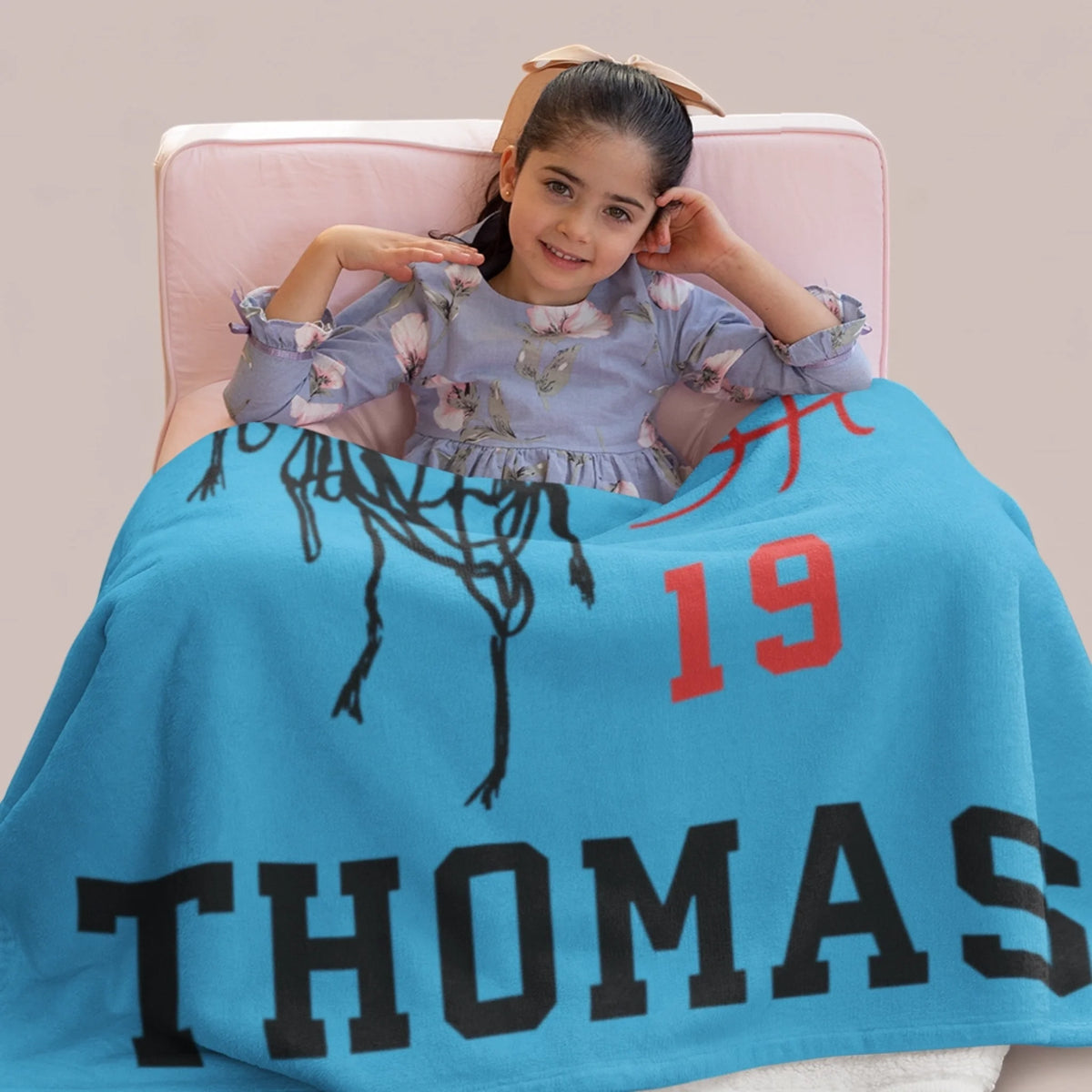 Personalized Cheer Team Blanket – Custom Name Senior Cheerleading Blanket-1