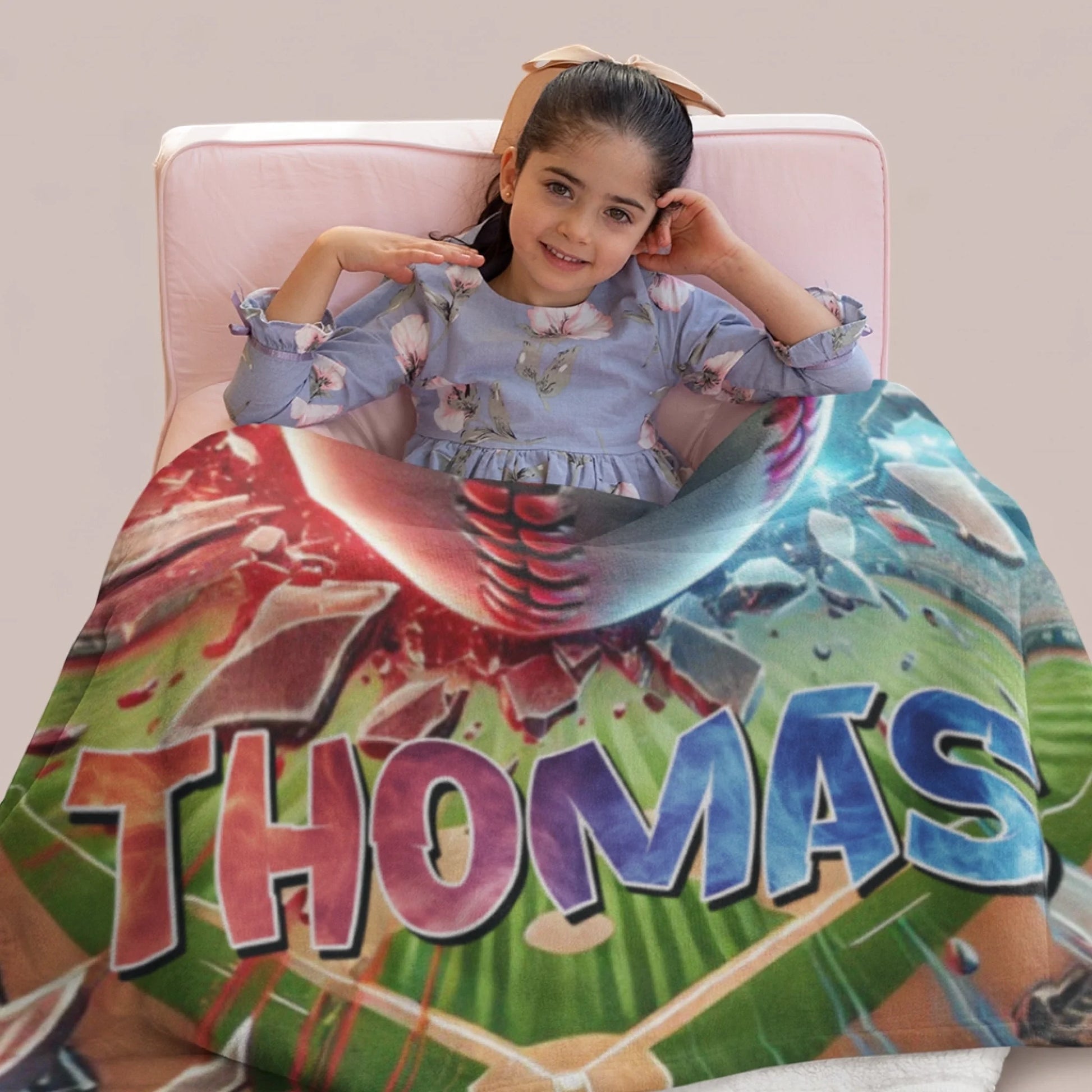 Personalized Cheer Team Blanket – Custom Name Senior Cheerleading Blanket-1