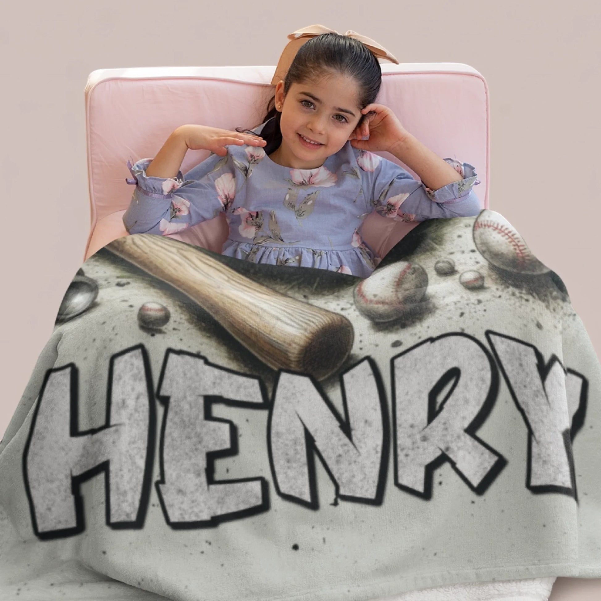 Personalized Cheer Team Blanket – Custom Name Senior Cheerleading Blanket-1