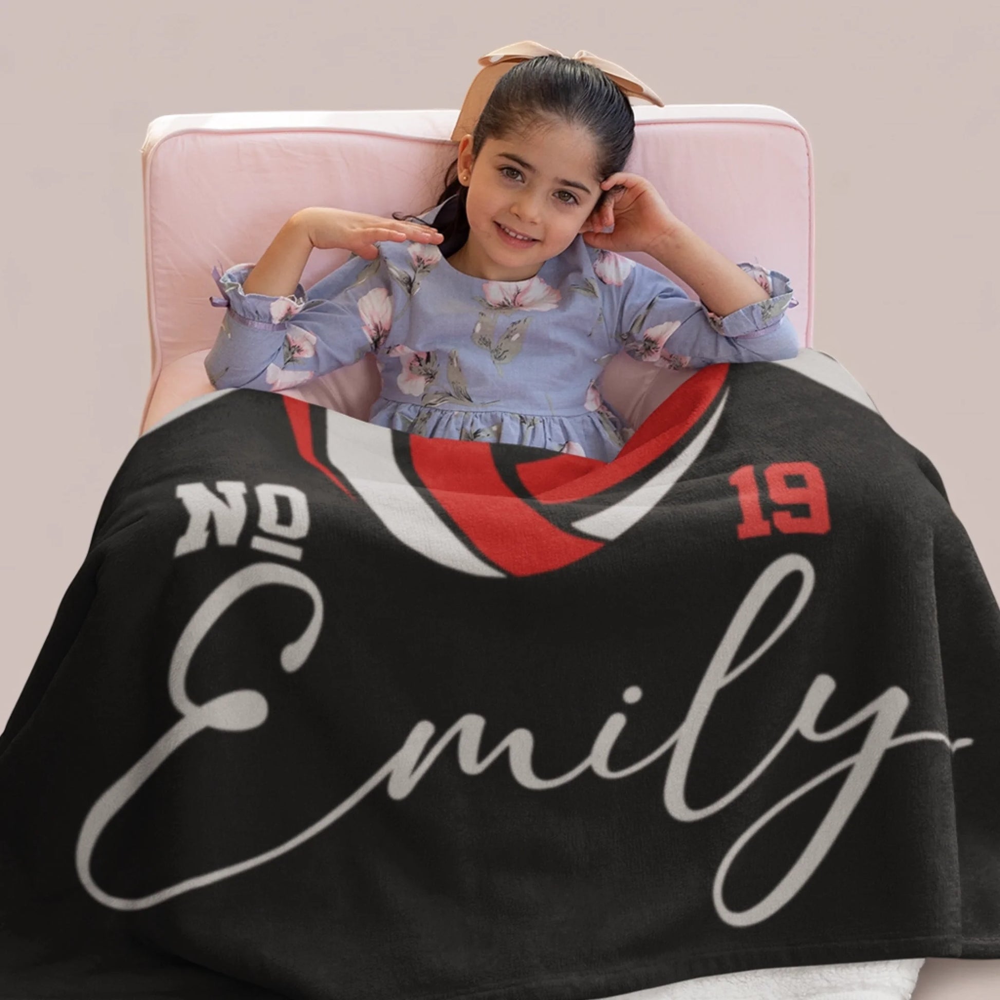 Personalized Cheer Team Blanket – Custom Name Senior Cheerleading Blanket-1