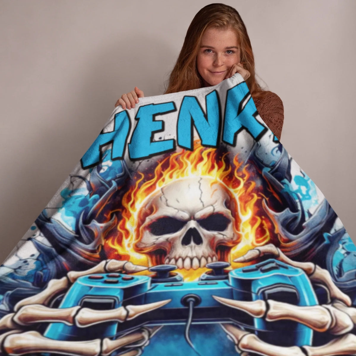 Personalized Cheer Team Blanket – Custom Name Senior Cheerleading Blanket_