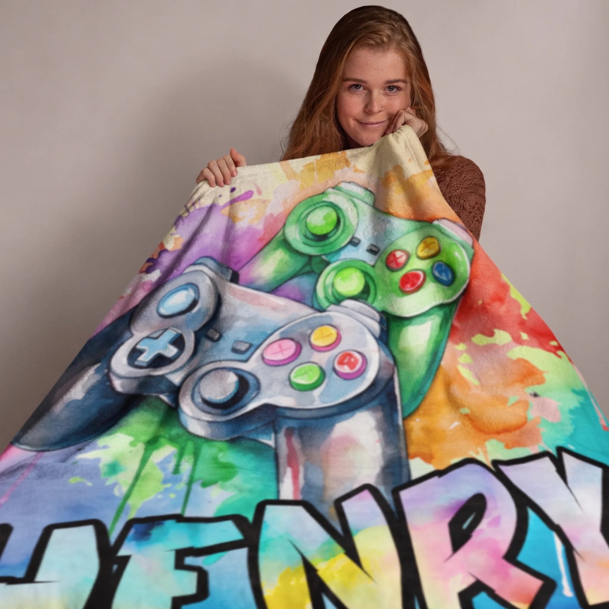 Personalized Cheer Team Blanket – Custom Name Senior Cheerleading Blanket_