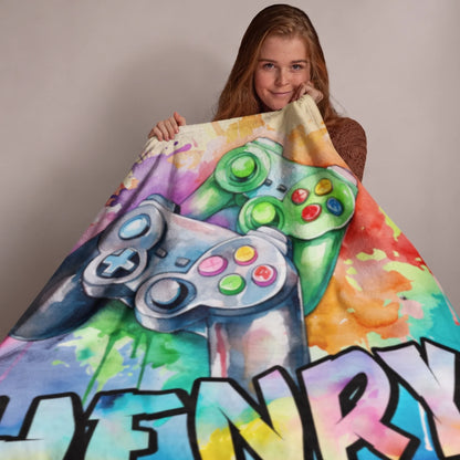 Personalized Cheer Team Blanket – Custom Name Senior Cheerleading Blanket_