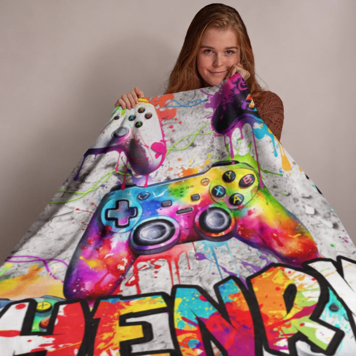 Personalized Cheer Team Blanket – Custom Name Senior Cheerleading Blanket_
