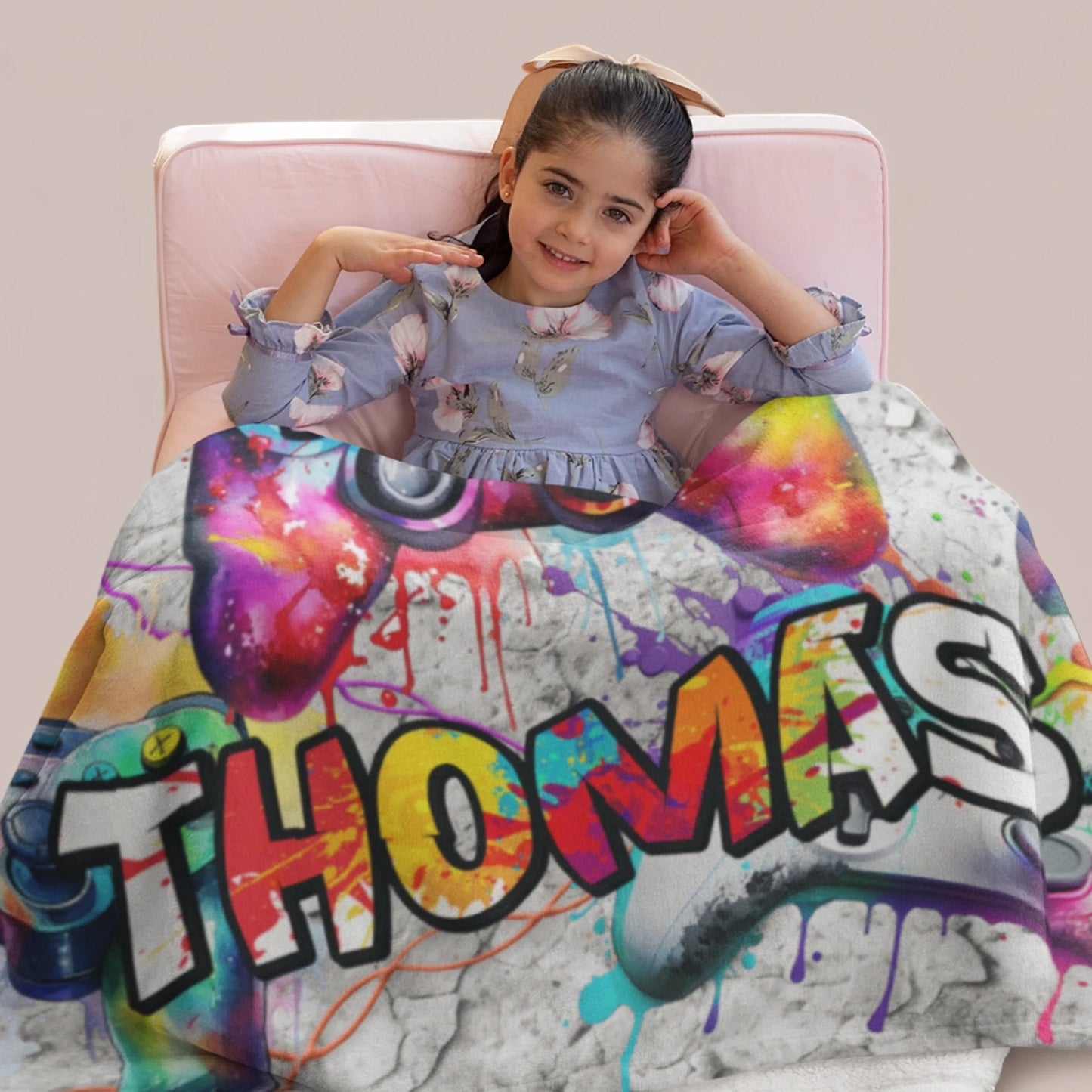 Personalized Cheer Team Blanket – Custom Name Senior Cheerleading Blanket-1