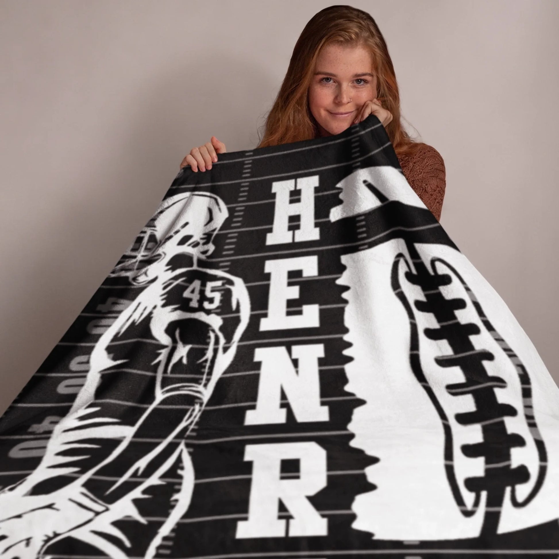 Personalized Cheer Team Blanket – Custom Name Senior Cheerleading Blanket_