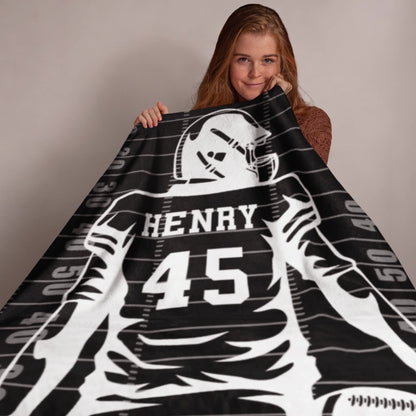 Personalized Cheer Team Blanket – Custom Name Senior Cheerleading Blanket_