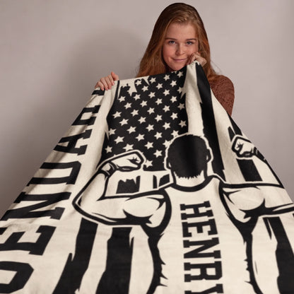 Personalized Cheer Team Blanket – Custom Name Senior Cheerleading Blanket_