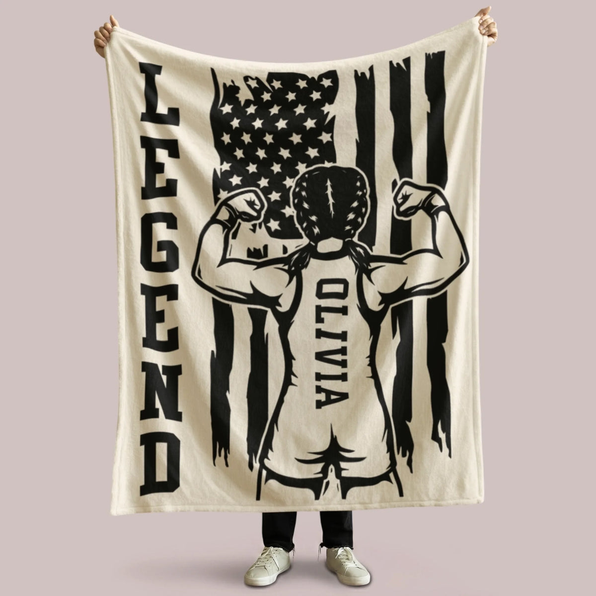 Personalized Cheer Team Blanket – Custom Name Senior Cheerleading Blanket3