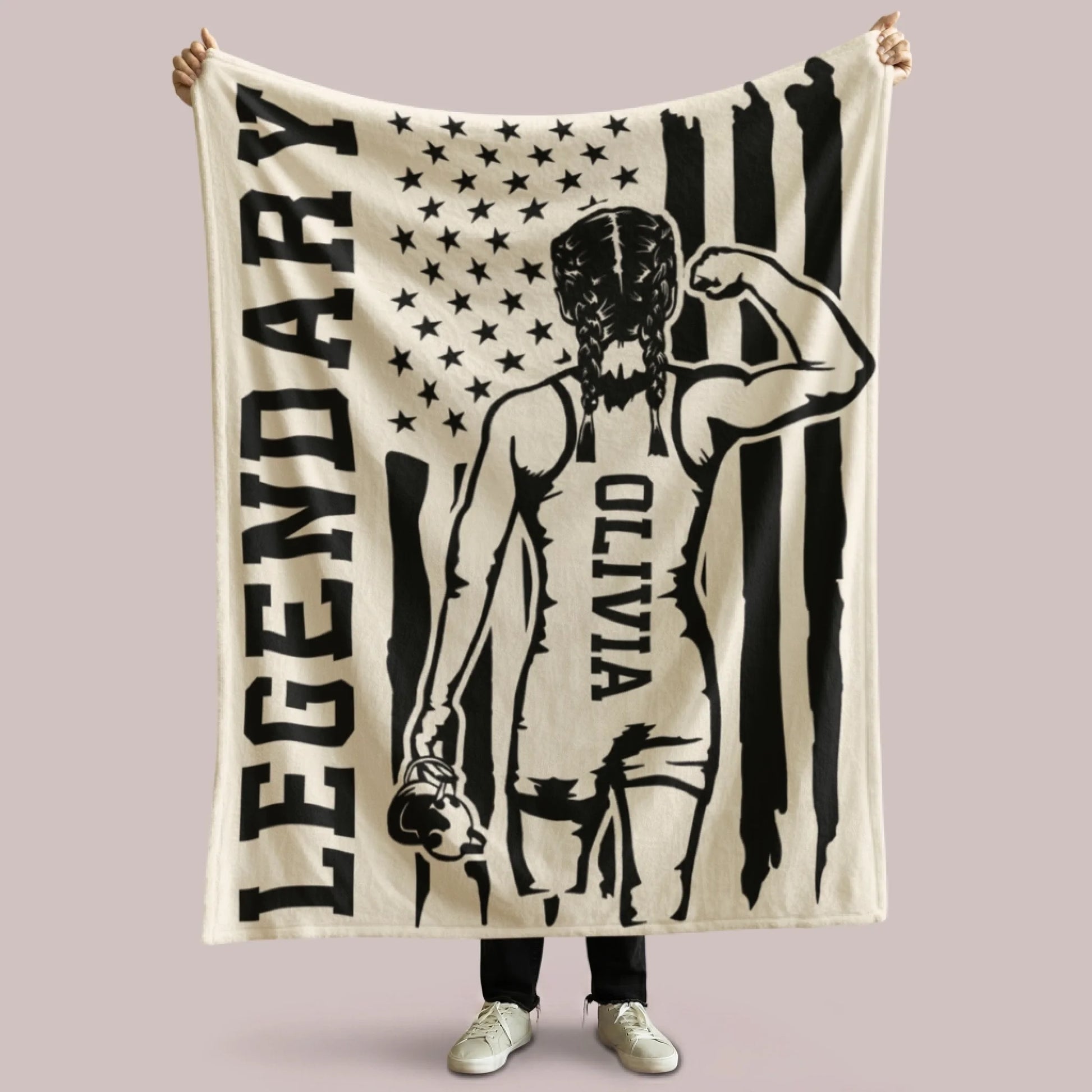 Personalized Cheer Team Blanket – Custom Name Senior Cheerleading Blanket3