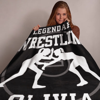Personalized Cheer Team Blanket – Custom Name Senior Cheerleading Blanket_