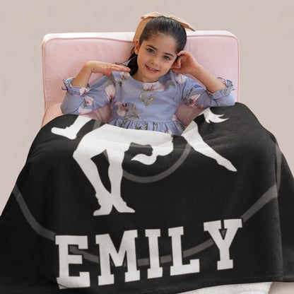 Personalized Cheer Team Blanket – Custom Name Senior Cheerleading Blanket-1