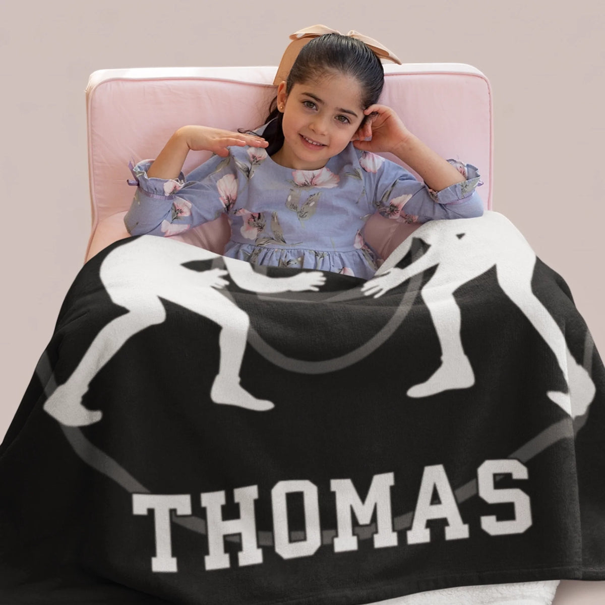 Personalized Cheer Team Blanket – Custom Name Senior Cheerleading Blanket-1