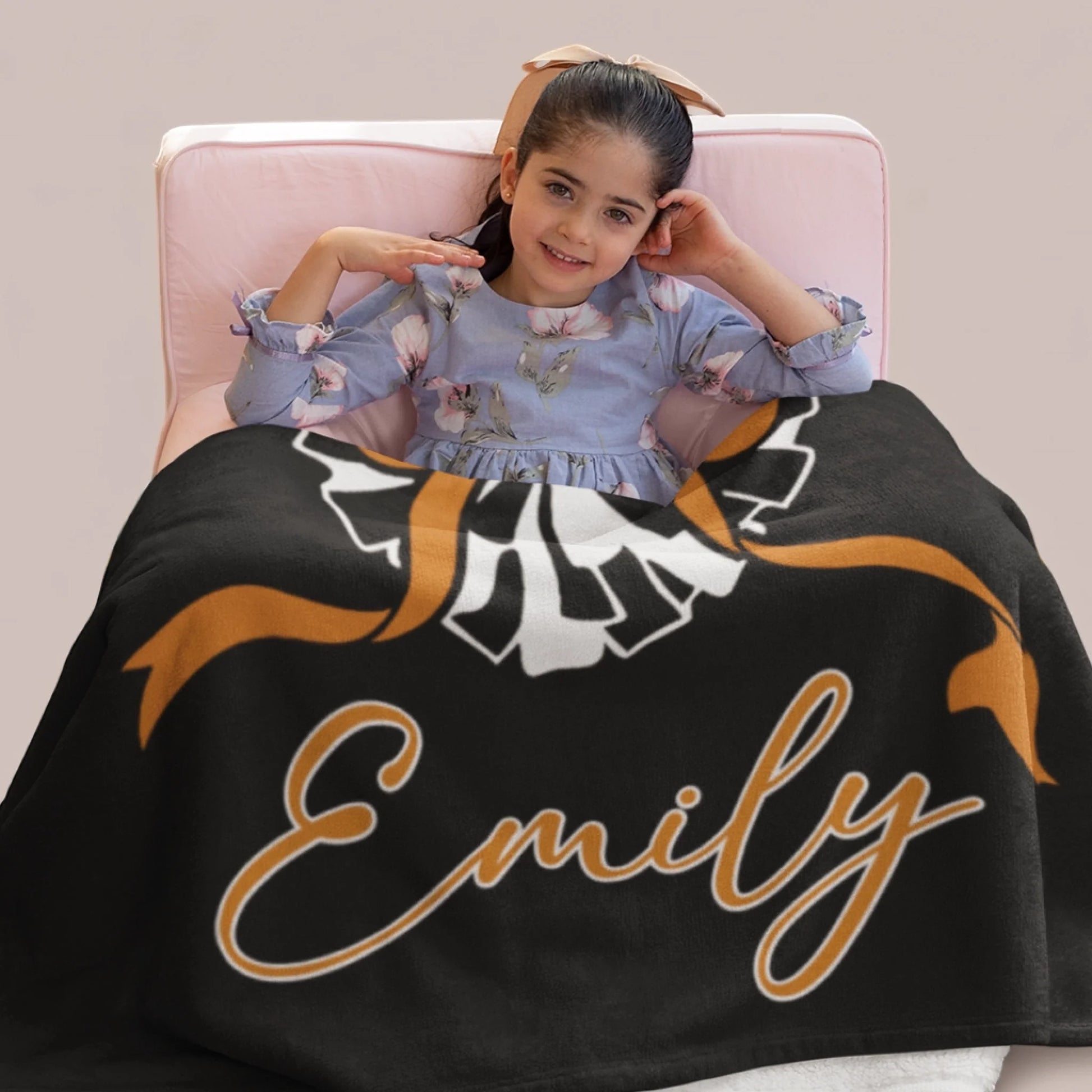 Personalized Cheer Team Blanket – Custom Name Senior Cheerleading Blanket-1