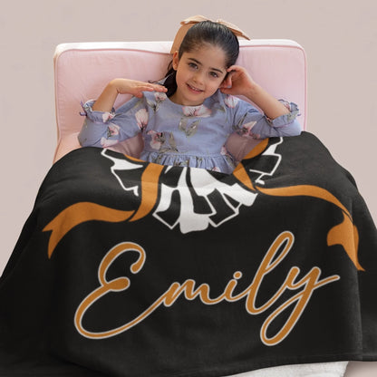 Personalized Cheer Team Blanket – Custom Name Senior Cheerleading Blanket-1