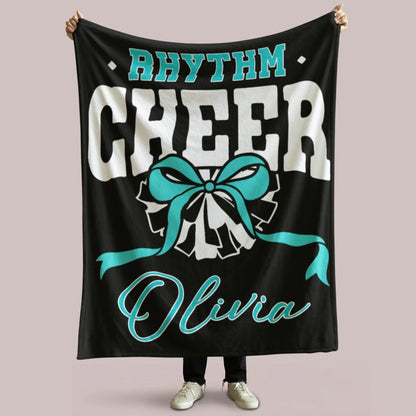 Personalized Cheer Team Blanket – Custom Name Senior Cheerleading Blanket3