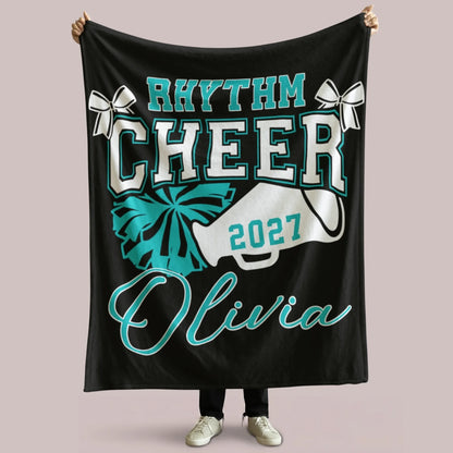 Personalized Cheer Team Blanket – Custom Name Senior Cheerleading Blanket3