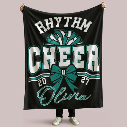 Personalized Cheer Team Blanket – Custom Name Senior Cheerleading Blanket3