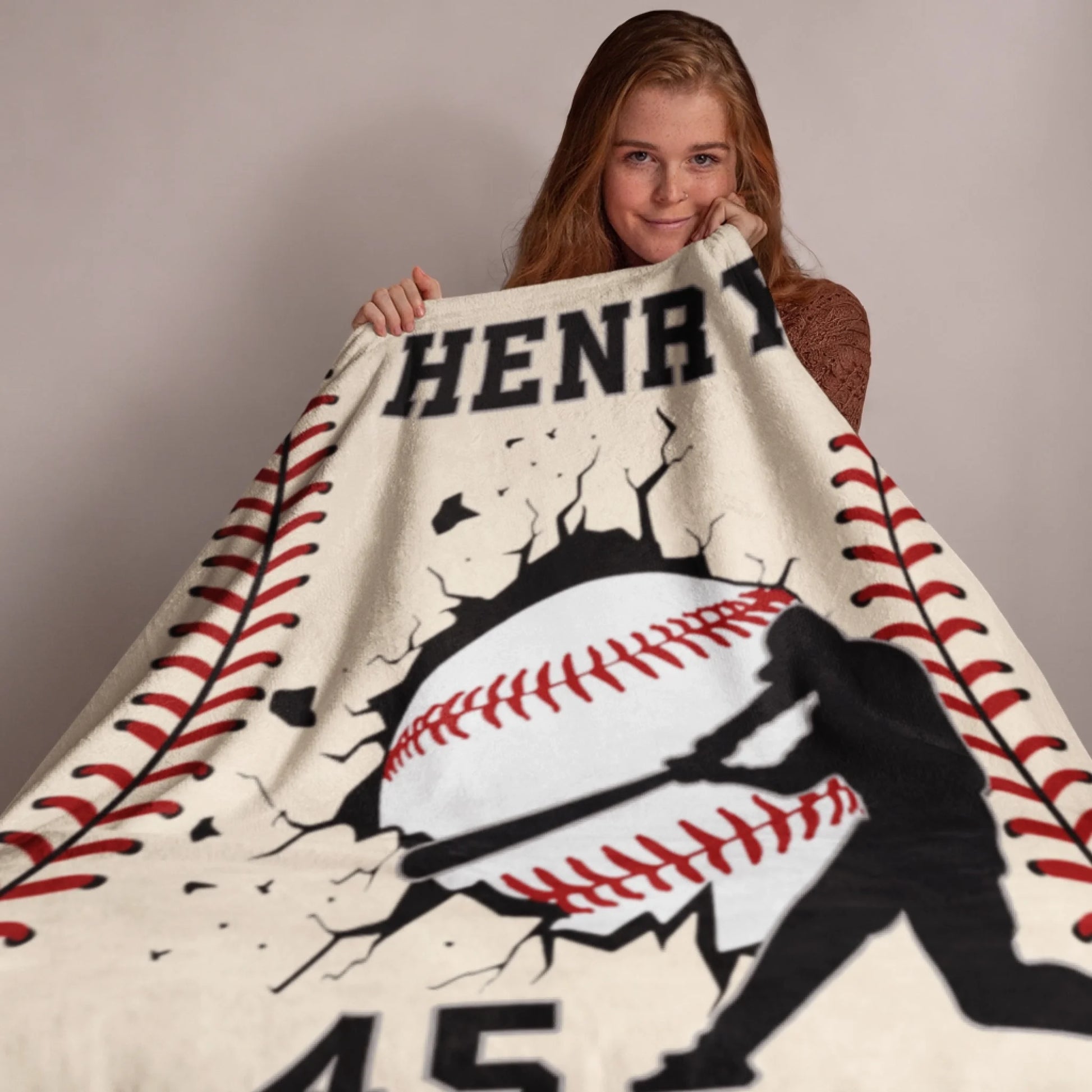 Personalized Cheer Team Blanket – Custom Name Senior Cheerleading Blanket_