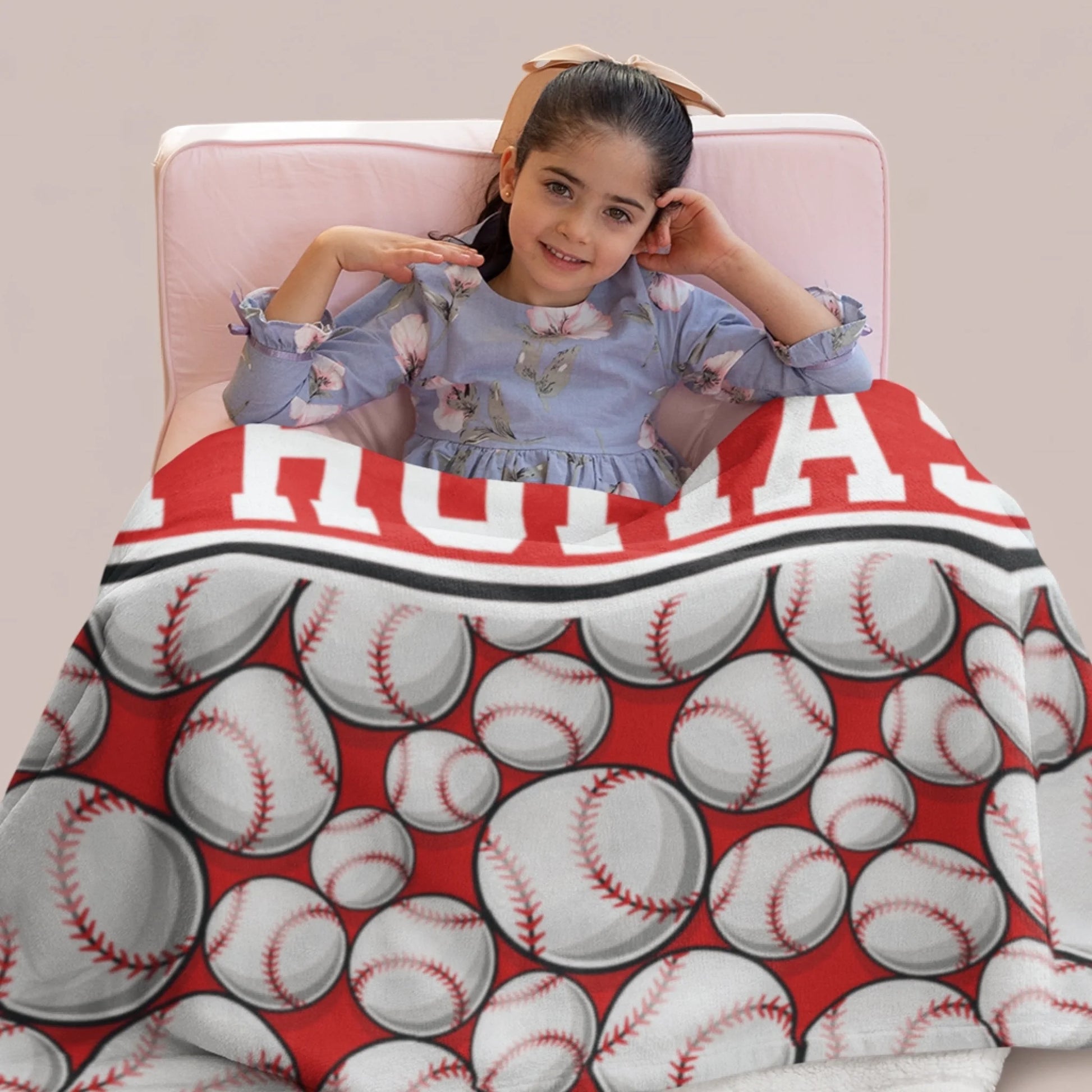 Personalized Cheer Team Blanket – Custom Name Senior Cheerleading Blanket-1