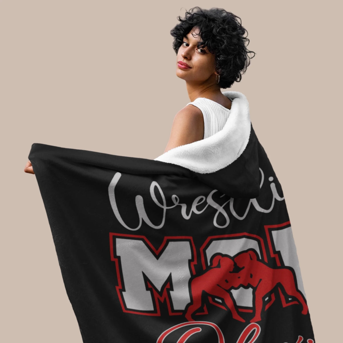 Personalized Basketball Hooded Blanket With Custom Name And Number_