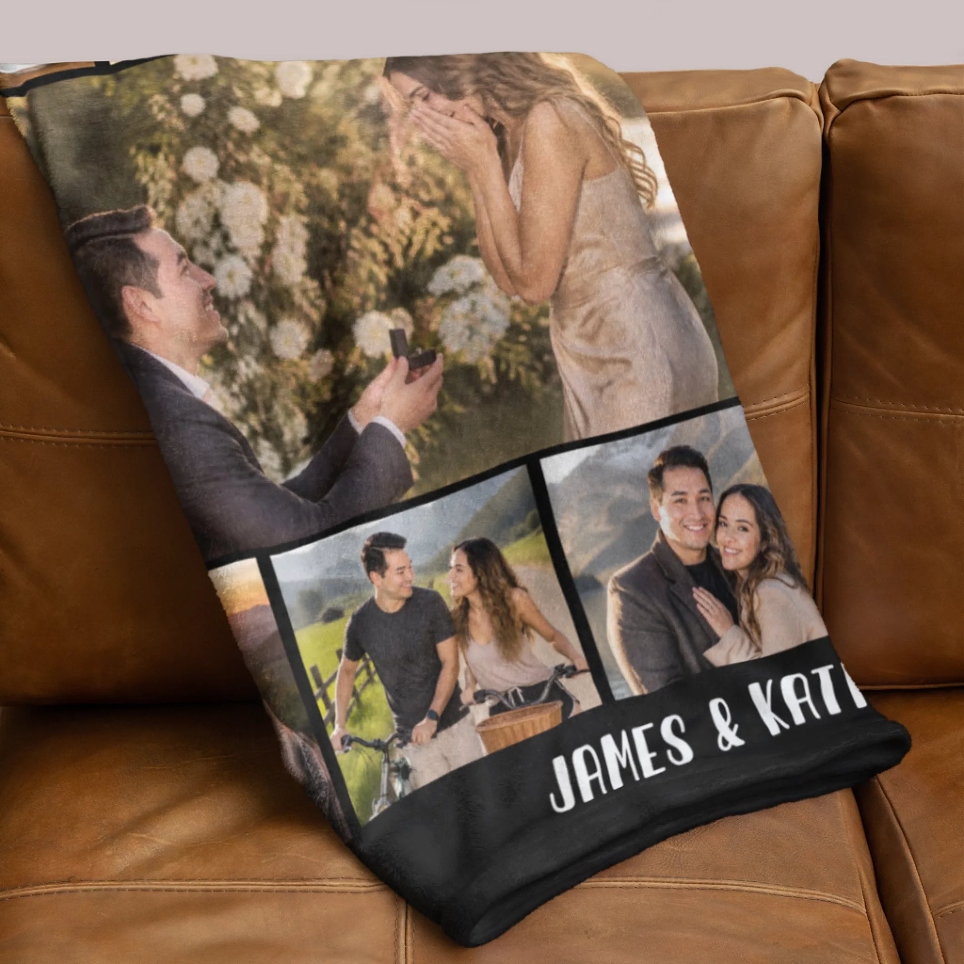 Personalized Mama Bear Flower Fleece Blanket-44