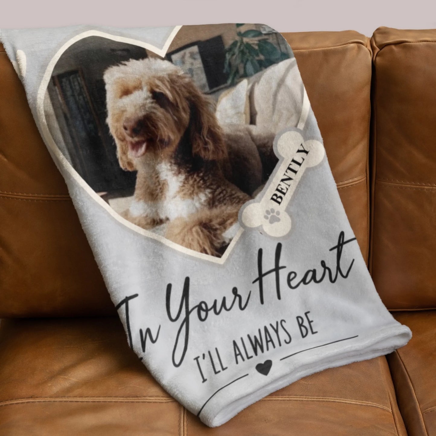 Personalized Mama Bear Flower Fleece Blanket-44