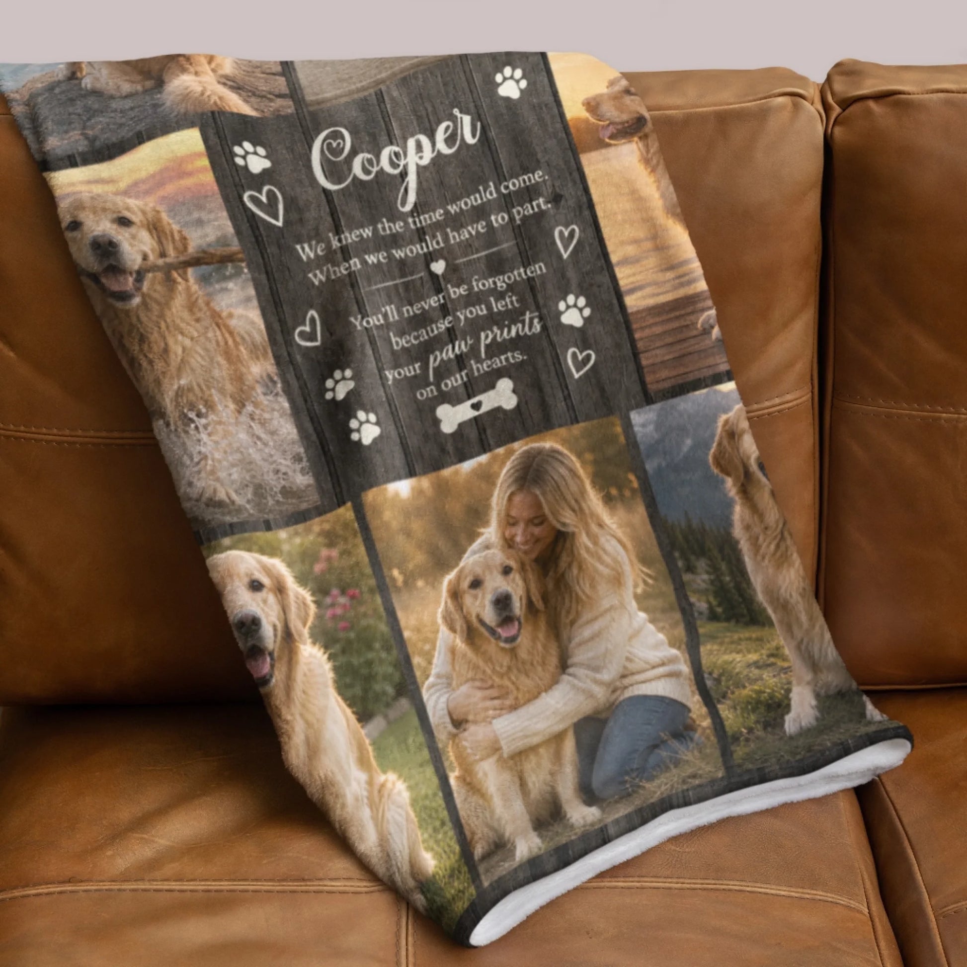 Personalized Mama Bear Flower Fleece Blanket-44