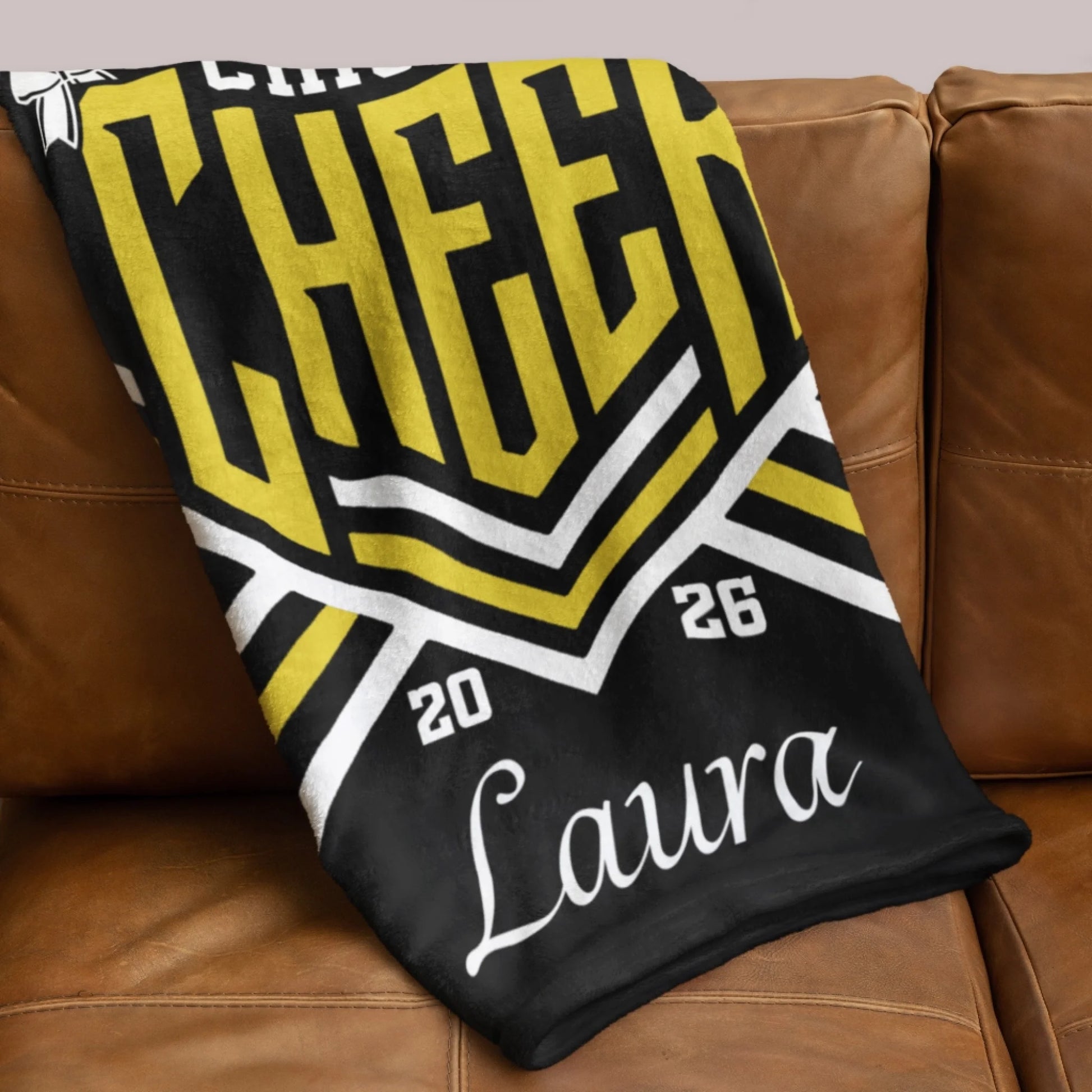 Personalized Cheerleading Fleece Blanket - Custom Team Name & Year-665