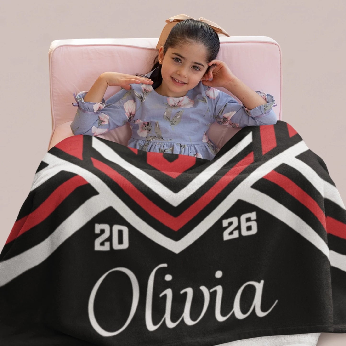Personalized Cheer Team Blanket – Custom Name Senior Cheerleading Blanket-1
