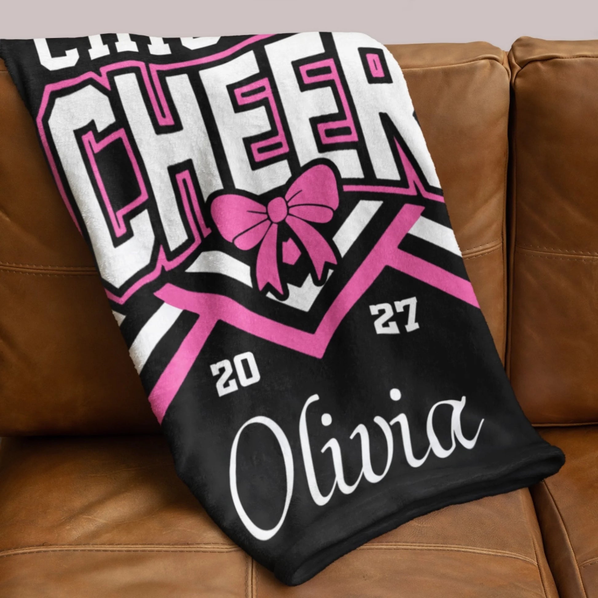 Personalized Cheerleading Fleece Blanket - Custom Team Name & Year-665