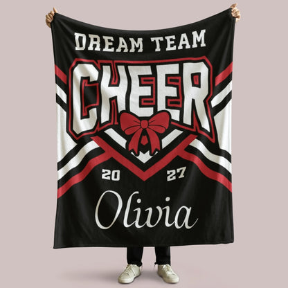 Personalized Cheer Team Blanket – Custom Name Senior Cheerleading Blanket3