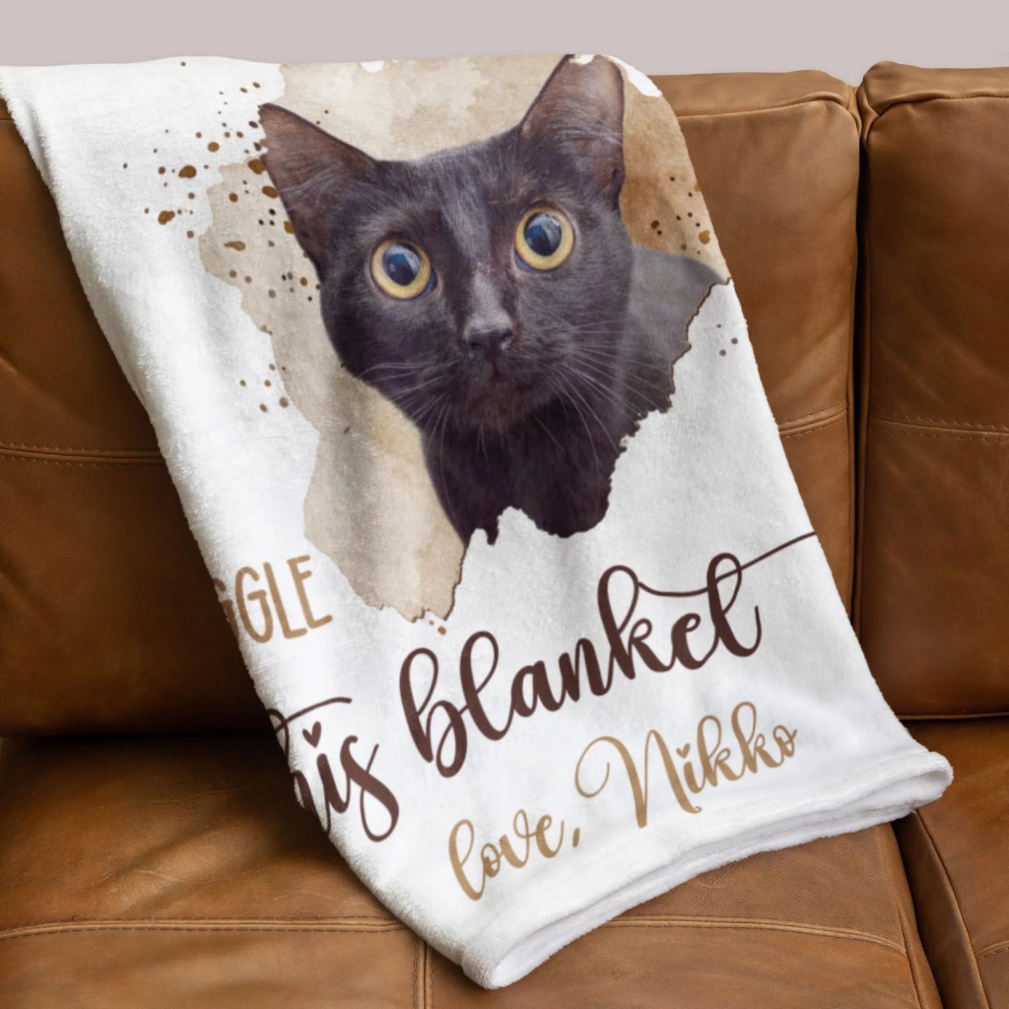 Personalized Mama Bear Flower Fleece Blanket-44
