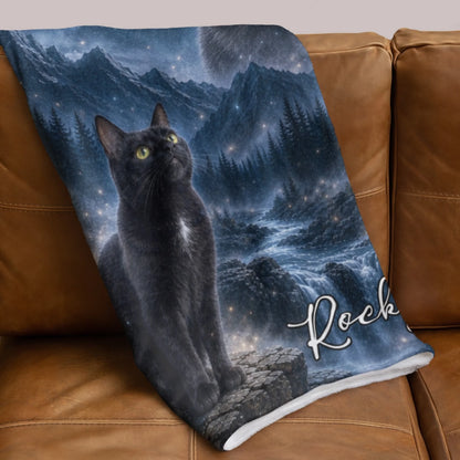 Personalized Mama Bear Flower Fleece Blanket-44